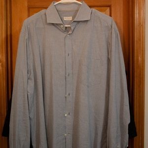 Brunello Cucinelli Button blue and white shirt L